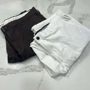 Good Threads New With Tags‎ Two Pair Casual Chinos. Size 40x30 White/Brown